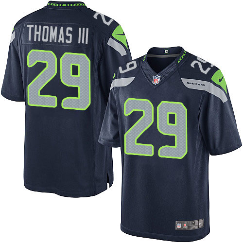 Men's Limited Earl Thomas III Nike Jersey Navy Blue Home - #29 NFL Seattle Seahawks